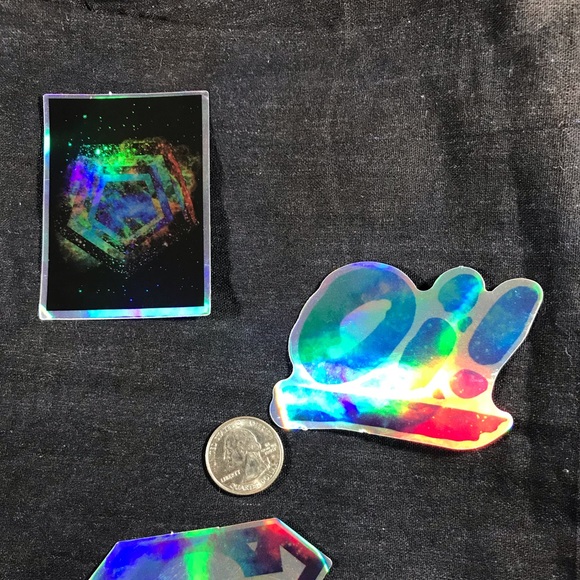 Oi Metallic Prismatic Rainbow Reflective Sticker - Picture 4 of 4
